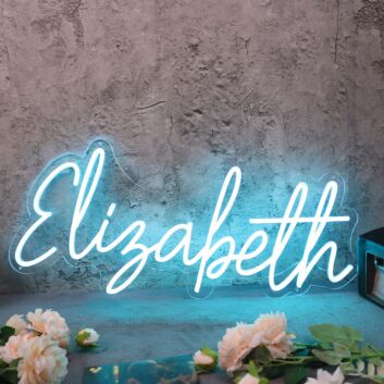 Elisabeth Blue Neon Sign