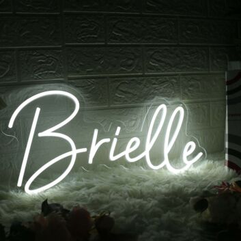 Brielle White Neon Sign