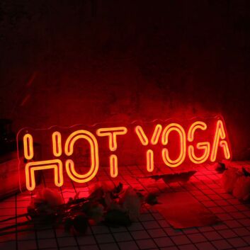 Hot Yoga Red Neon Sign