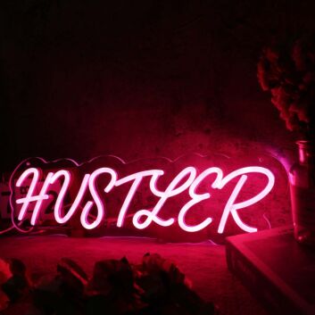 Hustler Red Custom Neon Sign