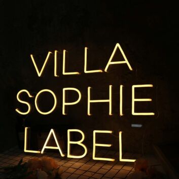 VILLA SOPHIE LABEL Yellow Neon Sign