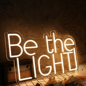 Be The Light Yellow Neon Sign
