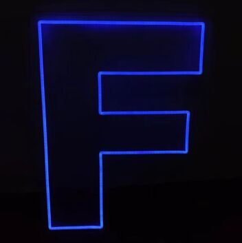 Neon Letter F