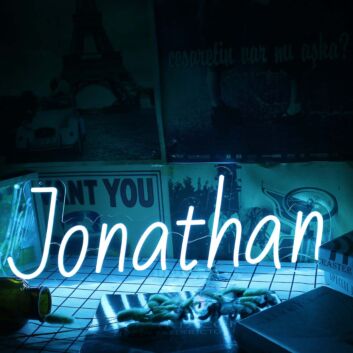Jonathan Blue Neon Sign