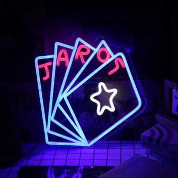 Five Card Poker Custom Neon Sign
