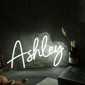 Ashley White Name Neon Sign