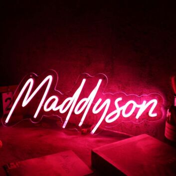 Maddyson Red Name Neon Sign