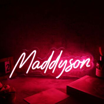 Maddyson Red Name Neon Sign