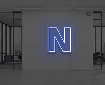 Neon Letter N