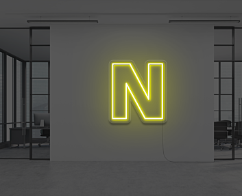 Neon Letter N