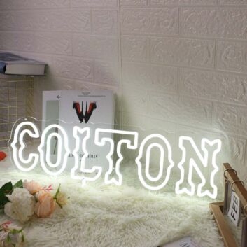 Colton White Neon Sign