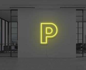 Neon Letter P
