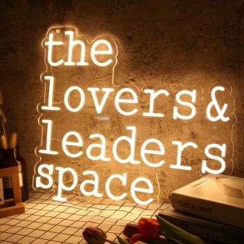 The Lovers And Leaders Space Yellow Neon Sign