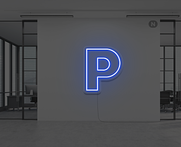 Neon Letter P