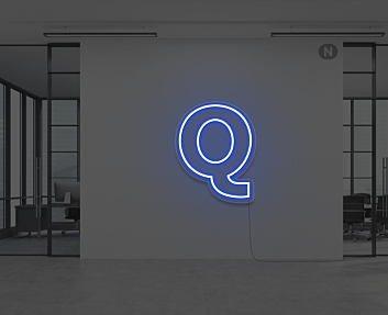 Neon Letter Q