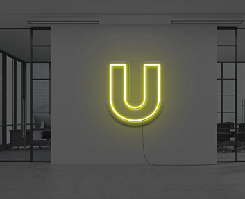 Neon Letter U