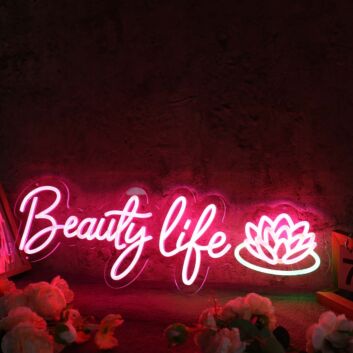 Beauty Life Red Neon Sign