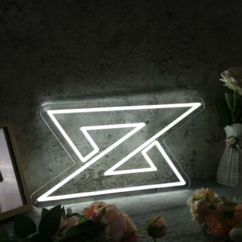 Letter Z White Neon Sign