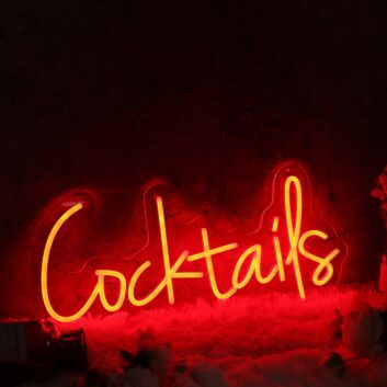 Cocktails Red Custom Neon Sign