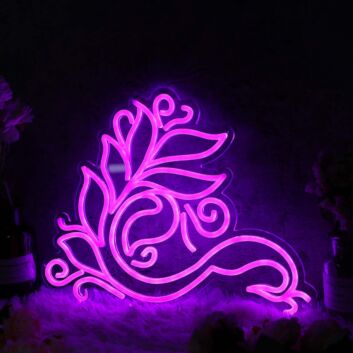 Branch Bud Purple Neon Sign