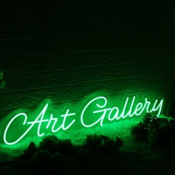 Art Gallery Green Neon Sign