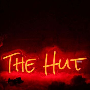 The Hut Red Neon Sign
