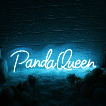 Panda Queen Blue Neon Sign