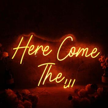 Here Come The Yellow Neon Sign