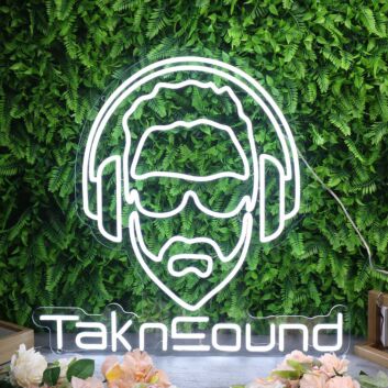 Take Sound White Custom Neon Sign