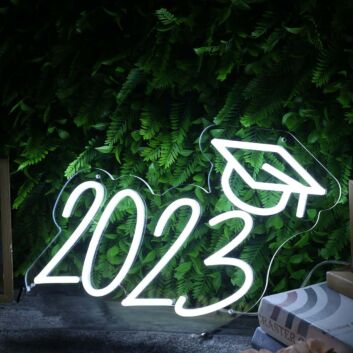2023 Graduation White Neon Sign
