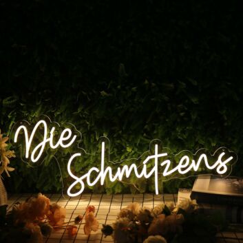 Die Schmitzens Yellow Neon Sign