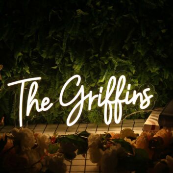 The Griffins Yellow Neon Sign