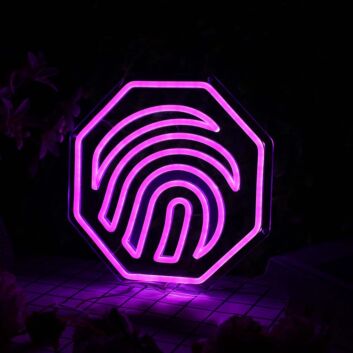Fingerprint Purple Custom Neon Sign