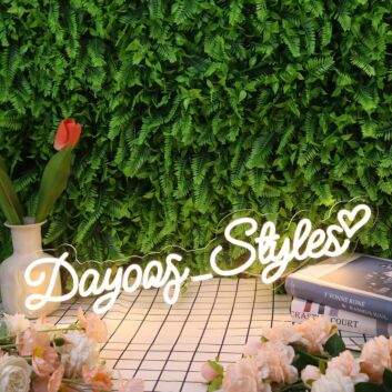 Dayoos Styles Yellow Neon Sign