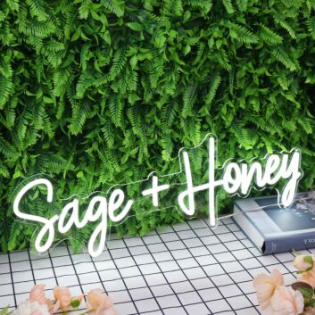 Sage Honey White Neon Sign