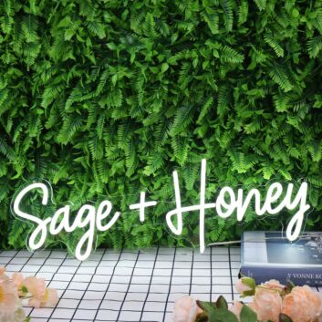 Sage Honey White Neon Sign