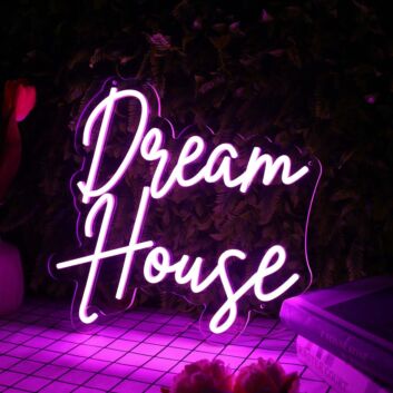 Dream House Purple Neon Sign
