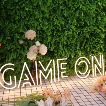 Game On Yellow Neon Sign