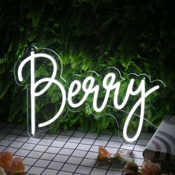 Berry White Neon Sign