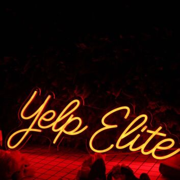 Yelp Elite Orange Neon Sign