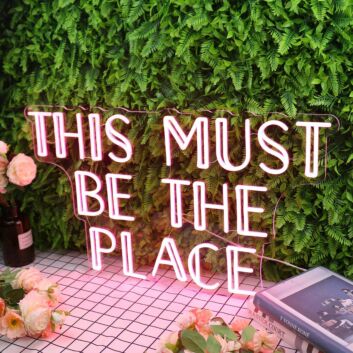 This Must Be The Place Red Neon Sign