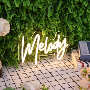Melody Yellow Neon Sign