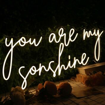 You Are My Sunshine Yellow Neon Sign