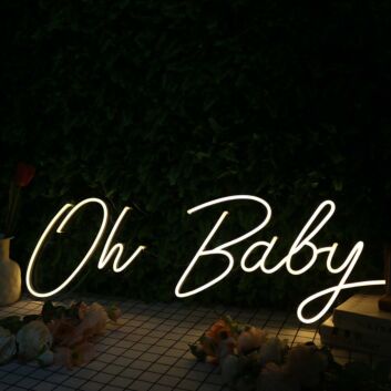 Oh Baby Yellow Neon Sign