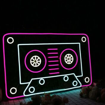 Cassette Tape Neon Sign