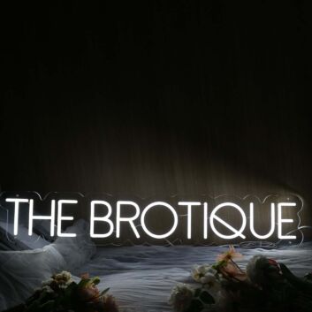The Brotique White Neon Sign