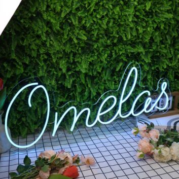 Omelas Blue Neon Sign