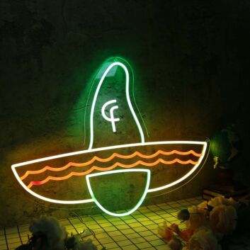 Mexico Sombrero Hat Custom Neon Sign