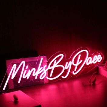 Minks By Daee Red Neon Sign