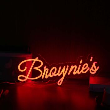 Brownie's Red Neon Sign